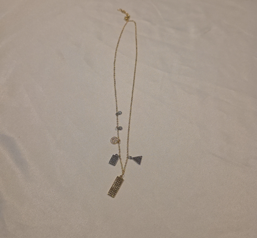 Gold Tone Multi-Charm Layered Pendant Necklace - Women Jewelry